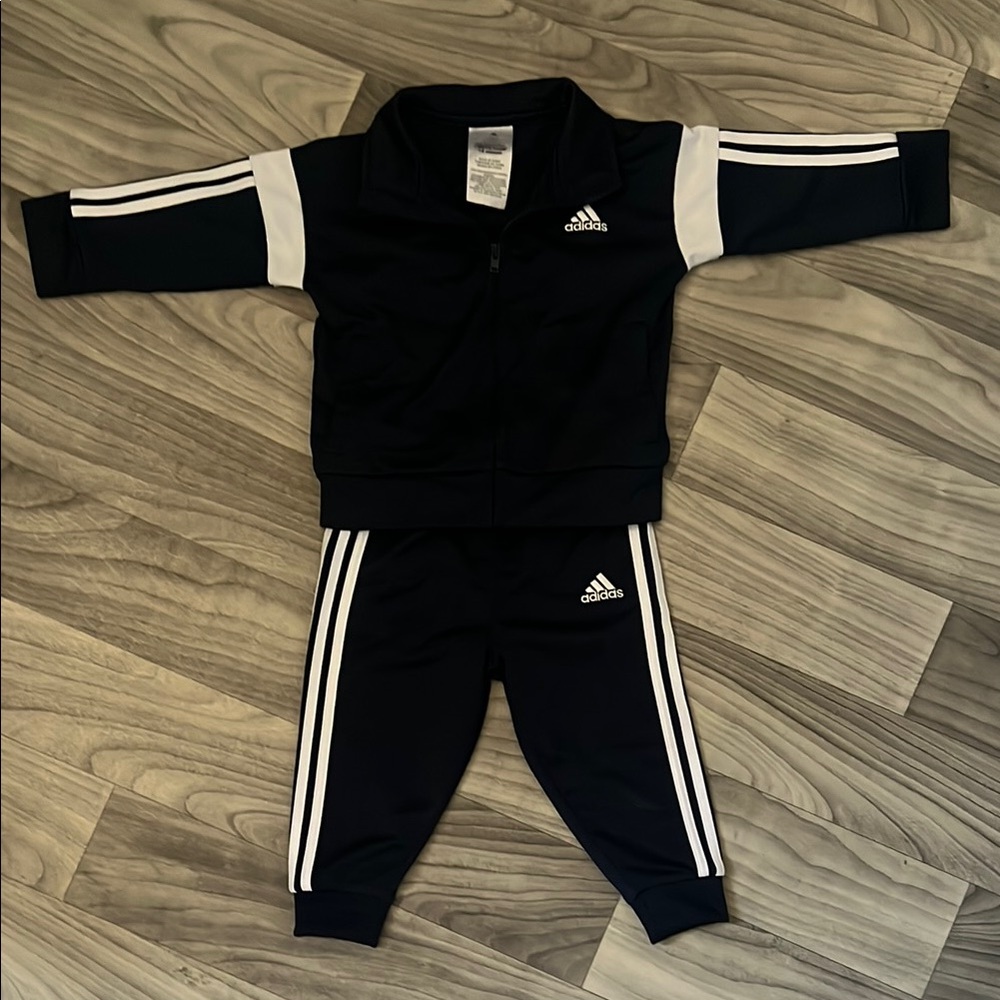 Adidas Black and White Tracksuit for Kids 12 months
